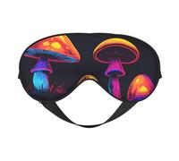 Masque pour les yeux respirant avec imprimé champignon pour le camping, la méditation, le yoga