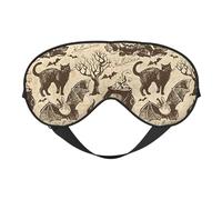 Masque pour les yeux respirant avec imprimé chapeau de sorcière, élégant, réglable, sieste nocturne, environnement reposant