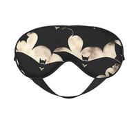Masque pour les yeux respirant avec imprimé chauve-souris pour le camping, la méditation, le yoga