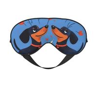 Masque pour les yeux respirant avec imprimé chien amusant pour le camping, la méditation, le yoga