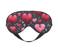 Masque pour les yeux respirant avec imprimé Happy Valentine's Day - Idéal pour le camping, la méditation, le yoga
