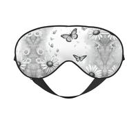 Masque pour les yeux respirant avec imprimé papillons et marguerites