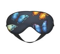 Masque pour les yeux respirant avec imprimé papillons - Idéal pour le camping, la méditation, le yoga