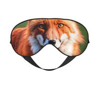 Masque pour les yeux respirant avec imprimé renard pour le camping, la méditation, le yoga