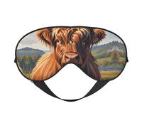 Masque pour les yeux respirant avec imprimé vache animal pour le camping, la méditation, le yoga
