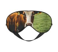 Masque pour les yeux respirant avec imprimé vache mignon pour le camping, la méditation, le yoga