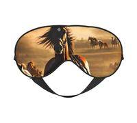 Masque pour les yeux respirant avec motif à rayures pour le camping, la méditation, le yoga