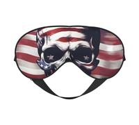Masque pour les yeux respirant avec motif drapeau américain et tête de mort, idéal pour le camping, la méditation, le yoga