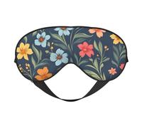 Masque pour les yeux respirant avec motif floral coloré pour le camping, la méditation, le yoga