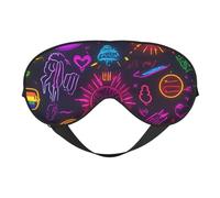 Masque pour les yeux respirant avec motif tête de mort et arc-en-ciel - Idéal pour le camping, la méditation, le yoga