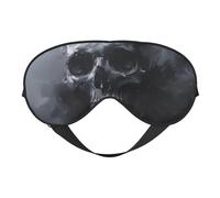 Masque pour les yeux respirant avec motif tête de mort, fantôme, horreur, idéal pour le camping, la méditation, le yoga