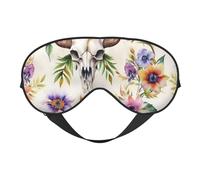 Masque pour les yeux respirant avec motif tête de mort - Idéal pour le camping, la méditation, le yoga