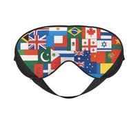 Masque pour les yeux respirant en forme de cœur avec imprimé drapeau pour le camping, la méditation, le yoga