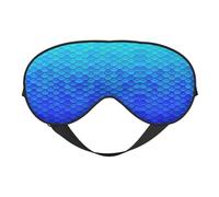 Masque pour les yeux respirant et réglable avec sangle élastique pour dormir Bleu océan