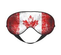 Masque pour les yeux rétro avec drapeau du Canada, imprimé sur toute la surface, 96 % polyester, 4 % élasthanne
