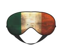 Masque pour les yeux rétro avec imprimé drapeau irlandais double face, design réglable, bloquant la lumière et respirant, adapté pour le repos et les voyages.
