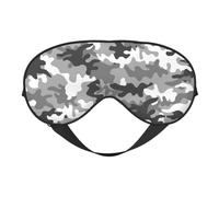 Masque pour les yeux réversible à motif camouflage numérique double face - Masque occultant réglable doux pour dormir - Couverture de sieste de voyage