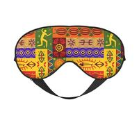 Masque pour les yeux réversible à motifs nationaux africains, masque occultant double face réglable, doux pour le sommeil et la sieste