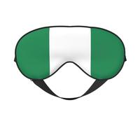 Masque pour les yeux réversible avec drapeau du Nigeria - Double face - Occultant - Réglable - Doux - Pour le sommeil et le voyage