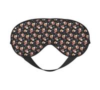 Masque pour les yeux réversible avec inscription « Merry Christmas Happy Printing » pour la méditation et le voyage Unisexe