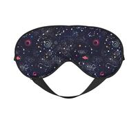 Masque pour les yeux réversible double face avec motif carte de constellation étoilée - Réglable - Doux - Pour le sommeil et la sieste