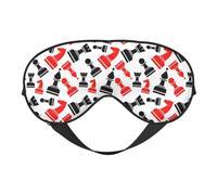 Masque pour les yeux réversible double face avec motif d'échecs - Masque occultant réglable et doux pour le sommeil - Couverture de sieste de voyage