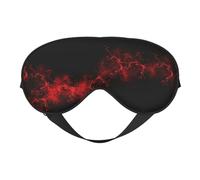 Masque pour les yeux réversible double face avec motif explosion - Rouge et noir