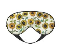 Masque pour les yeux romantique imprimé tournesols confortable pour la nuit, les siestes de sommeil, la maison, les voyages