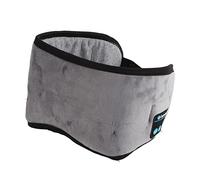 Masque pour les yeux sans fil Bluetooth 5.0, communication musicale, ombrage de lumière, masque occultant pour dormir, voyage, méditation, hommes et femmes (Gris)