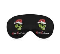 Masque pour les yeux Santa Zombie Skull pour dormir Blackout Night Bandeau avec sangle réglable pour hommes femmes Voyage Yoga Sieste