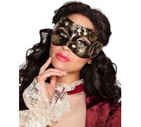 Masque pour les yeux Steampunk pour adultes noir-doré
