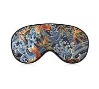 Masque pour les yeux super lisse et doux avec vagues de l'océan japonais Koi Fish Art pour dormir, travail, yoga, voyage, masque pour les yeux pour hommes, femmes et enfants, BlockLight