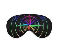 Masque pour les yeux super lisse masque de sommeil doux avec sangle réglable pour le travail de voyage de sommeil, masque pour les yeux de sommeil Magic Ancient Viking Gold Vegvisir Navigation Compass