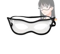 Masque pour les yeux transparent à bordure noire, étanche, anti-buée et anti-poussière, pouvant être porté au quotidien comme accessoire décoratif.
