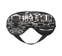 Masque pour les yeux ultra doux avec impression monochrome pour un sommeil profond, un voyage ou une utilisation à la maison