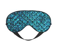 Masque pour les yeux ultra doux avec imprimé écailles de poisson bloquant la lumière pour un sommeil profond en voyage à la maison