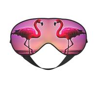 Masque pour les yeux ultra doux avec imprimé flamant rose - Bloque la lumière pour un sommeil profond - En voyage ou à la maison