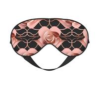 Masque pour les yeux ultra doux avec motif doré rose - Bloque la lumière pour un sommeil profond, un voyage ou une utilisation à la maison