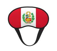 Masque pour les yeux unisexe avec imprimé drapeau du Pérou, couverture de sommeil bloquant la lumière pour la maison, l'hôtel, le camping