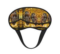 Masque pour les yeux unisexe lavable avec motif hiboux marron mignon pour la maison, l'hôtel, le camping