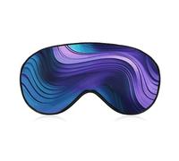 Masque pour les yeux violet ondulé pour homme et femme, respirant et réglable, masque de sommeil ultra doux, bandeau de voyage léger pour avion, sieste, nuit