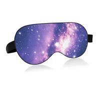 Masque pour les yeux violet romantique ciel étoilé Univers Voyage Essentiel de voyage avec bande élastique réglable Occultant Soins de la peau Occultant Couverture des yeux Avion