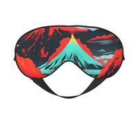 Masque pour les yeux Volcano Bloomprint Voyage Bureau Avion Nuit Sommeil Ombrage Sangle Réglable