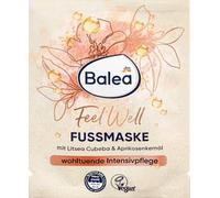 Masque pour pieds Feel Well Litsea Cubeba & huile de noyau d’abricot, 15 ml - Marque DM Allemagne - Compatible avec balea - Fußmaske Feel Well Litsea Cubeba & Aprikosenkernöl, 15 ml