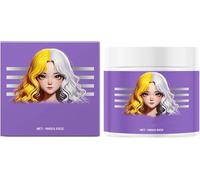 Masque pourpre anti-jaunissement - Après-shampoing hydratant violet - Masque pour cheveux violets blonds argentés - Masque de collagène - Traitement des cheveux brillants - Réparation des cheveux secs