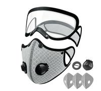 Masque Protection Réutilisable Avec Filtre Charbon, Lunettes Ajustables