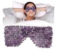 Masque Rafraîchissant pour les Yeux en Pierre de Jade pour les Yeux Gonflés, Soulage et Favorise le Sommeil, avec des Pierres Froides et Apaisantes et (Améthyste)
