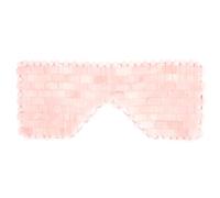 Masque Rafraîchissant pour les Yeux en Pierre de Jade pour les Yeux Gonflés, Soulage et Favorise le Sommeil, avec des Pierres Froides et Apaisantes, Masque de Massage Oculaire Thérapeutique (rose)