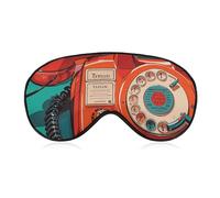 Masque respirant pour les yeux Angleterre Royaume-Uni rétro téléphone de Londres imprimé doux masque pour les yeux avec sangle réglable cache-yeux cache-yeux bloquant la lumière pour la sieste au