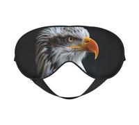 Masque respirant pour les yeux avec imprimé aigle à tête blanche - Idéal pour le camping, la méditation et le yoga